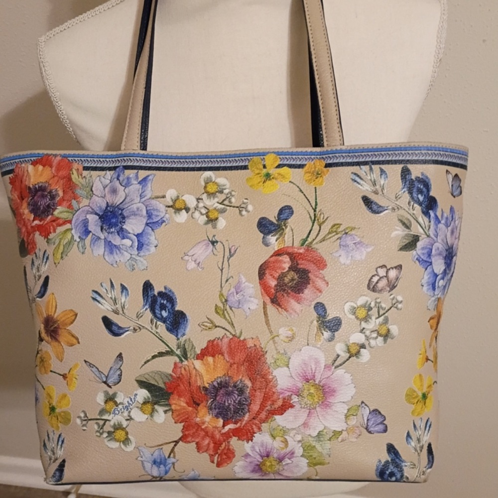 Brighton Floral Tote - Cream with Multicolor Flowers - Picture 5 of 5